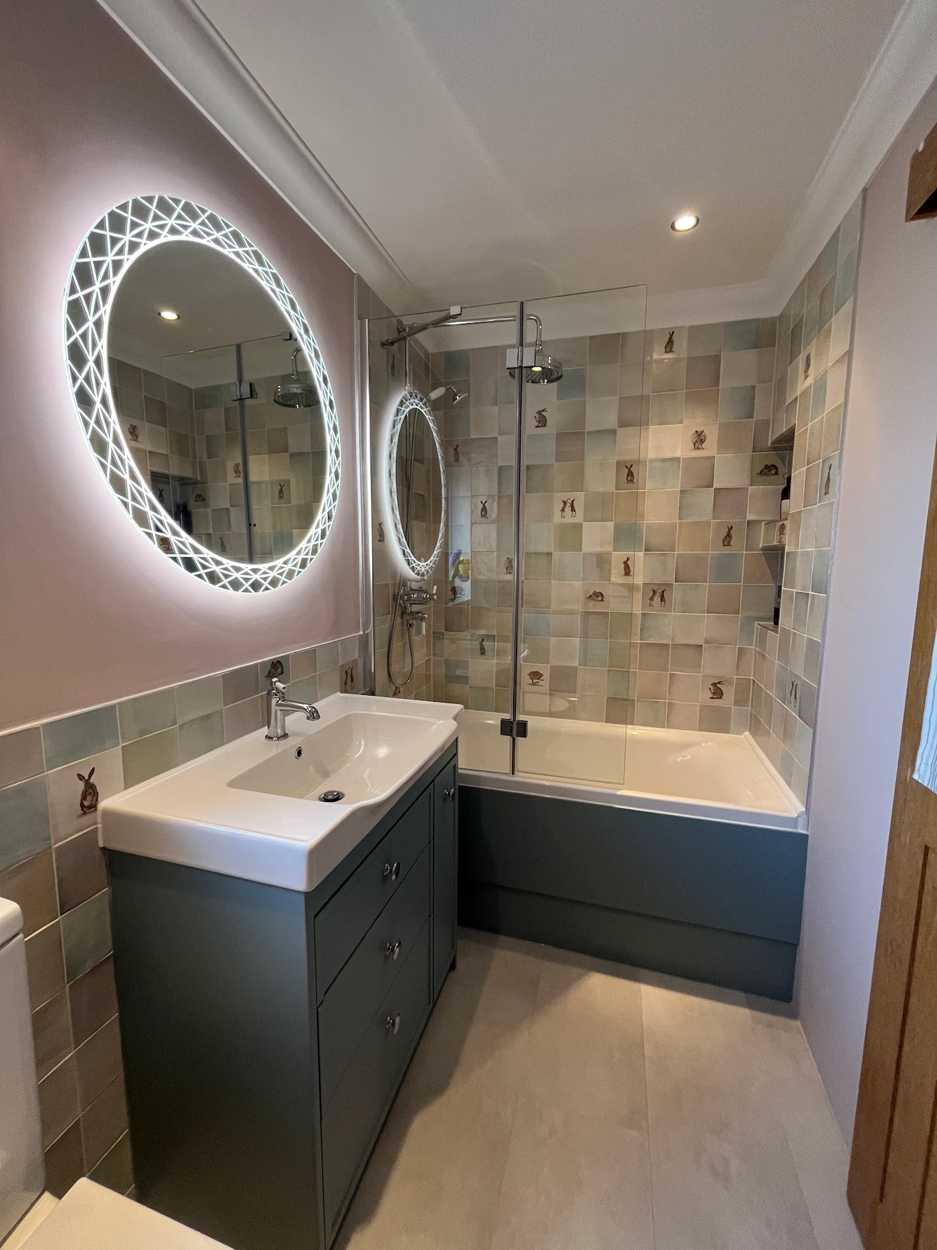 Vanity and LED mirror detail