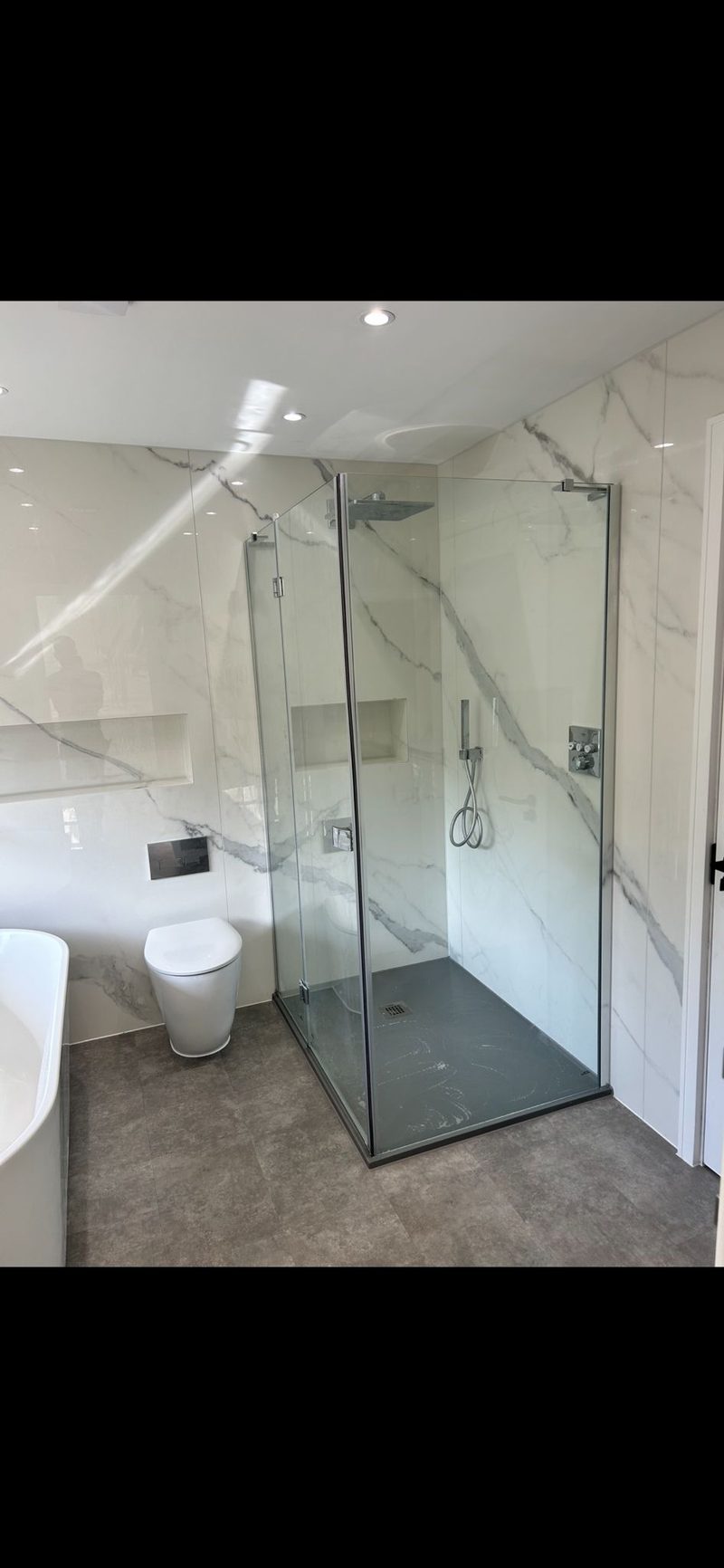 Marble bathroom detail